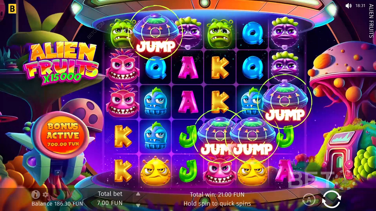 BGaming দ্বারা এলিয়েন ফ্রুটসে বোনাস বৈশিষ্ট্য ব্যাখ্যা করা হয়েছে