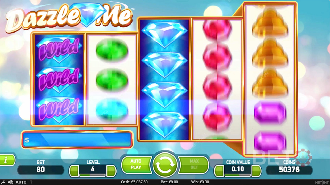 Dazzle Me অনলাইন স্লটে চকচকে বন্য রিল