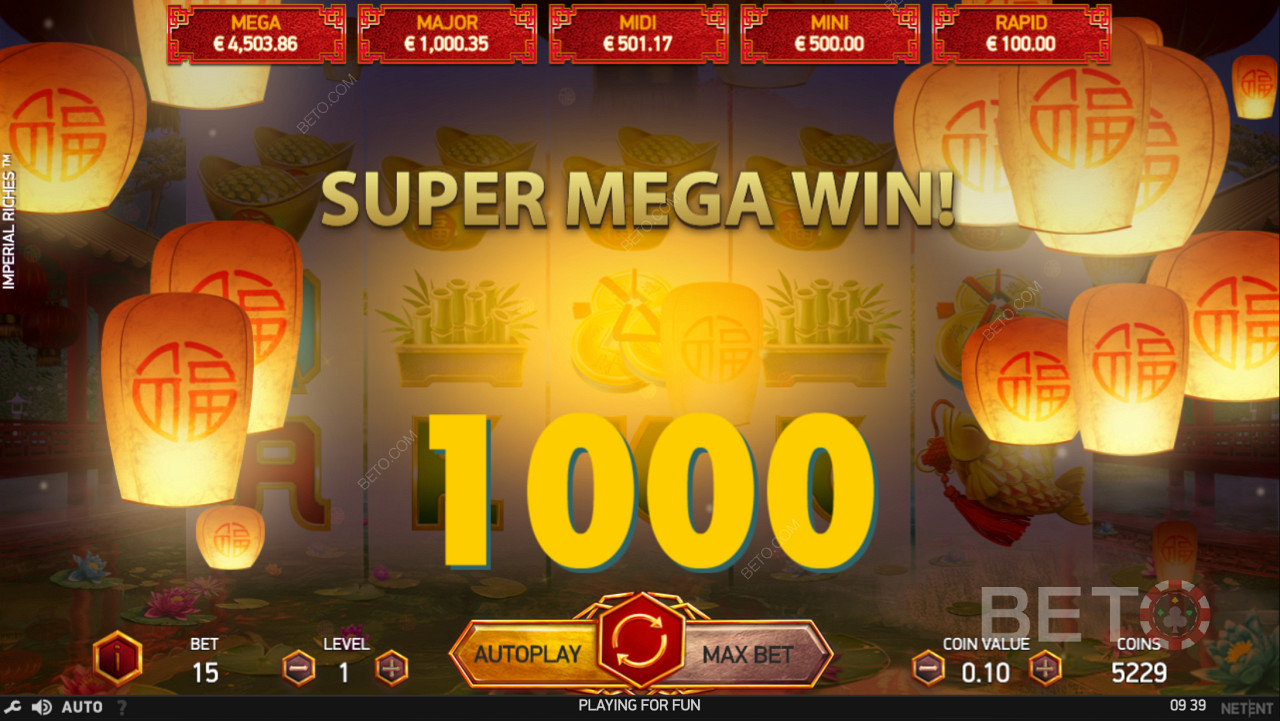 Imperial Riches একটি সুপার মেগা জয়
