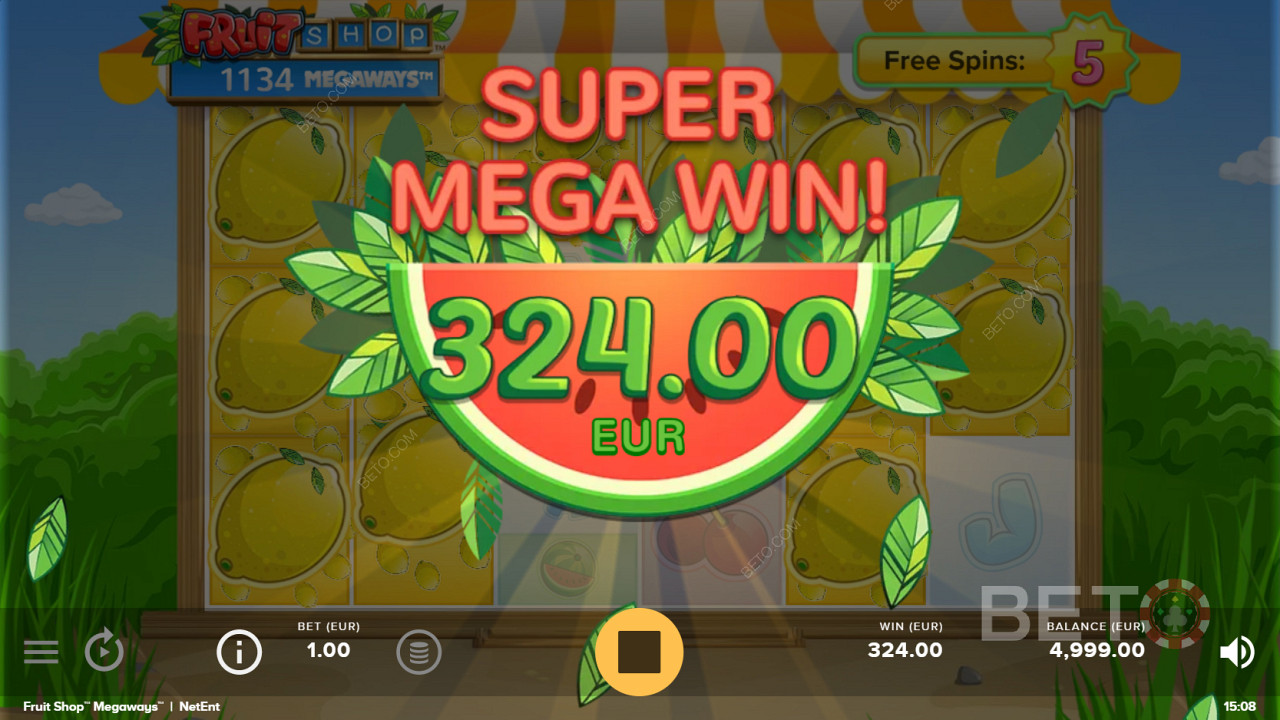 Fruit Shop Megaways মধ্যে চাওয়া-পরে সুপার মেগা জয় আঘাত