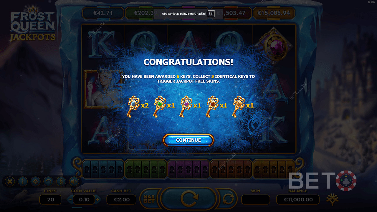 Frost Queen Jackpots ম্যাজিকাল কী