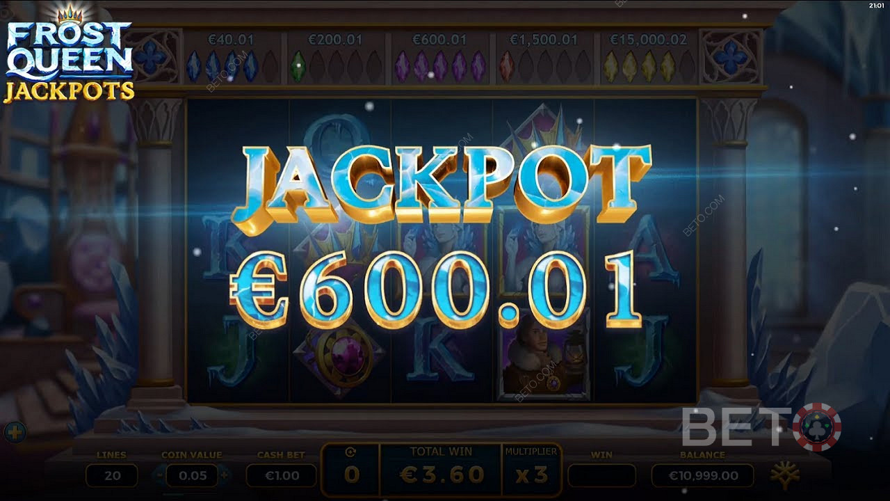 Frost Queen Jackpots 600 ইউরো মূল্যের একটি জ্যাকপট পাওয়া