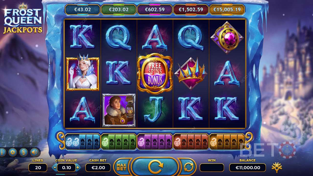 Frost Queen Jackpots 5টি রিল রয়েছে