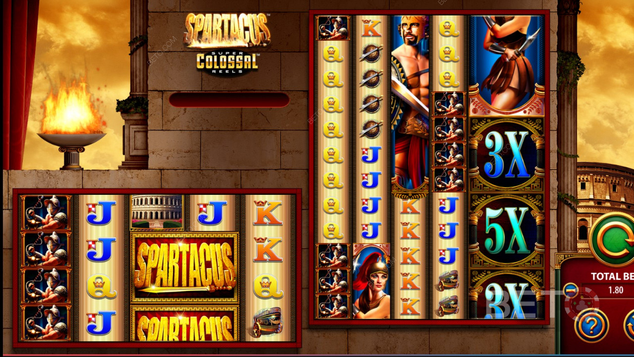 Spartacus Super Colossal Reels স্পার্টাকাস মেগা ওয়াইল্ডস