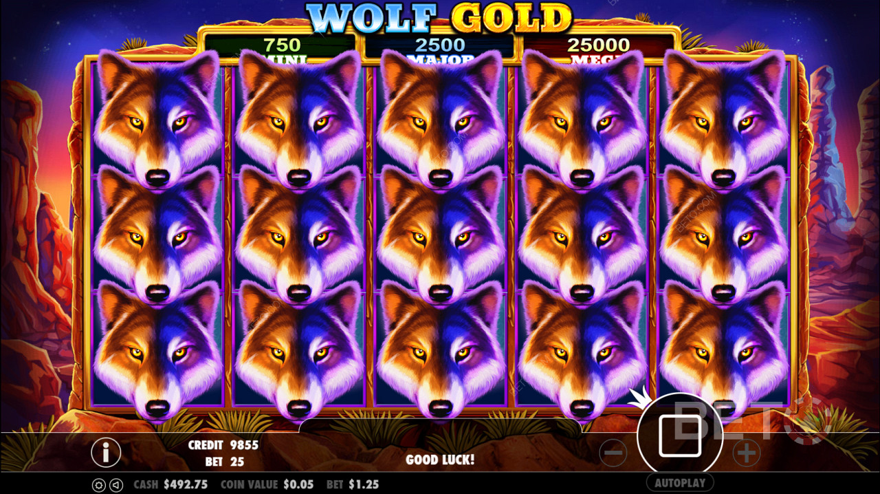 Wolf Gold স্ক্যাটার প্রতীক ফ্রি স্পিন রাউন্ড ট্রিগার করে