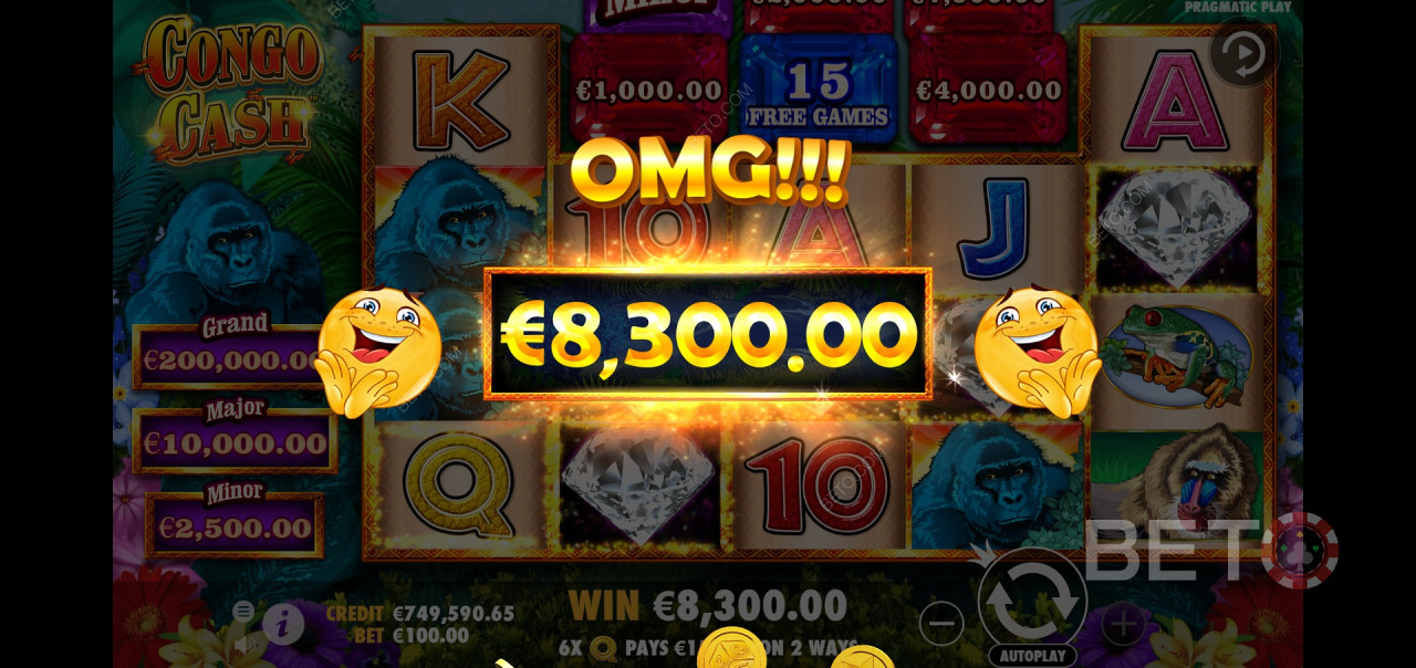Congo Cash একটি খুব উচ্চ অর্থ প্রদানের রিটার্ন জয়