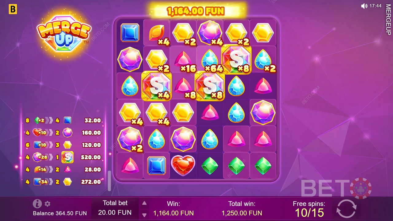BGaming দ্বারা মার্জ আপ-এ বোনাস বৈশিষ্ট্য ব্যাখ্যা করা হয়েছে