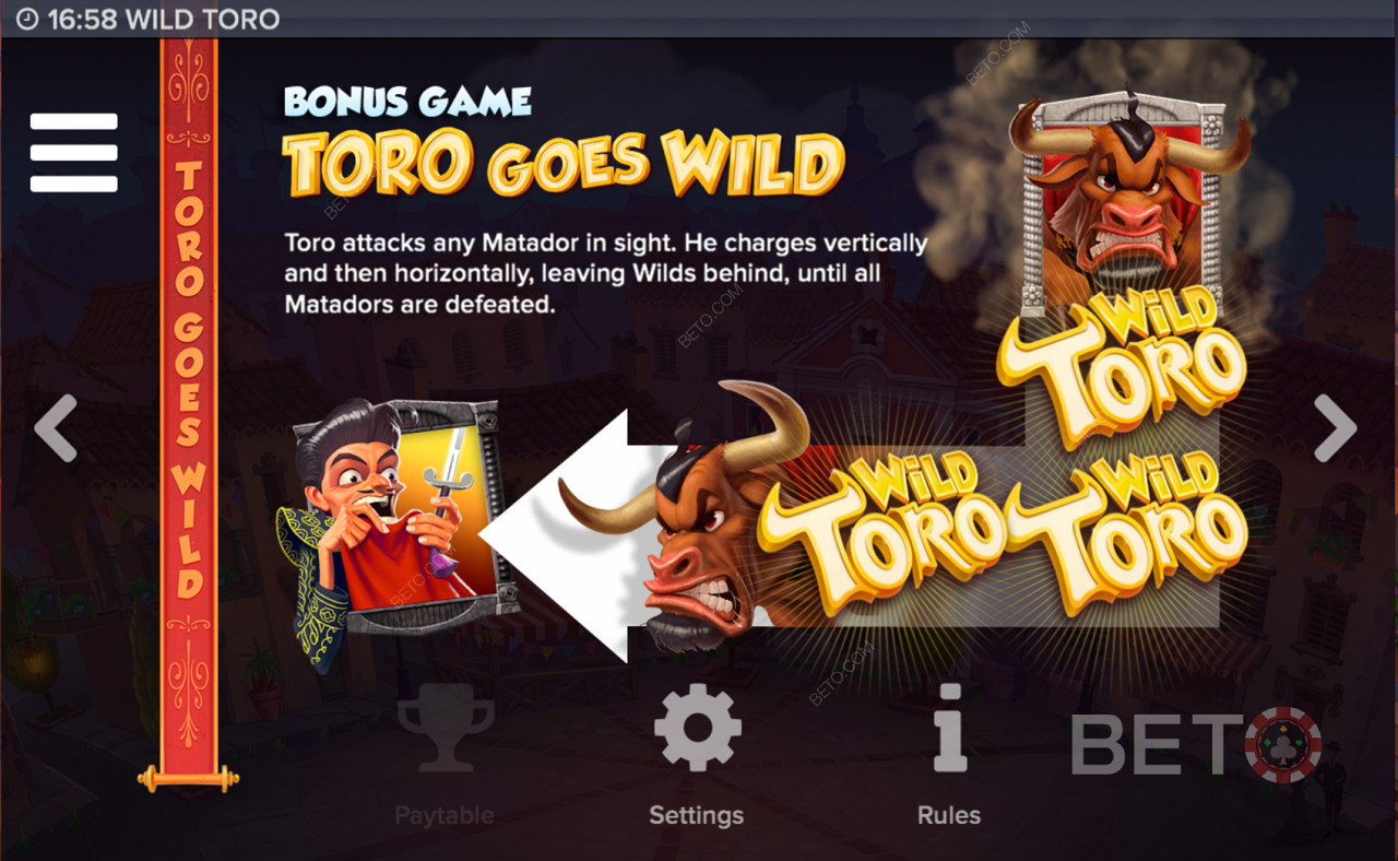 Wild Toro স্লটে বিশেষ বৈশিষ্ট্য