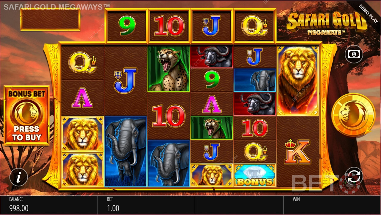 Safari Gold Megaways আকর্ষণীয় প্রতীক