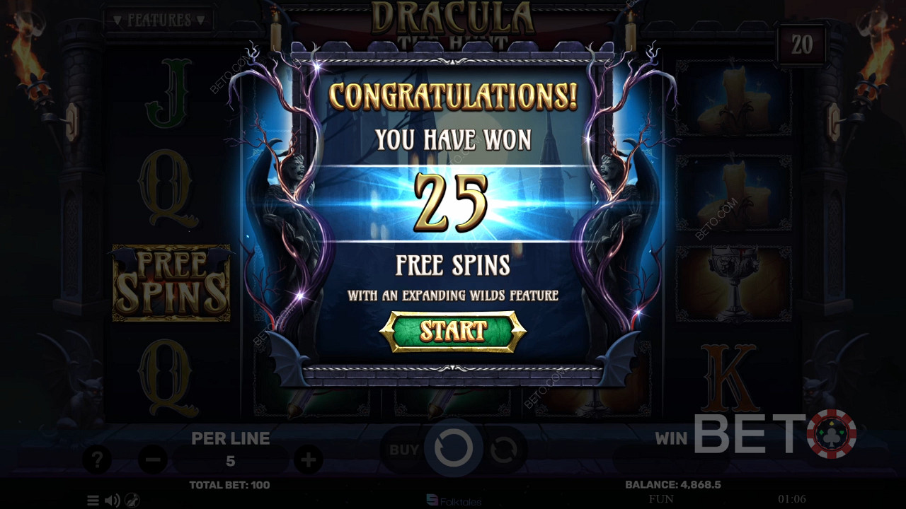 Dracula The Hunt অনলাইন স্লটে আপনার বাজি 3,000x জিতুন!