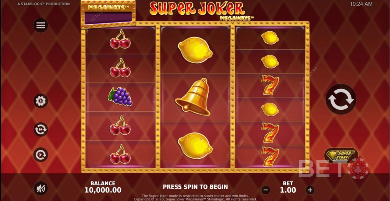 Super Joker Megaways অনন্য মাল্টি সারি বৈশিষ্ট্য