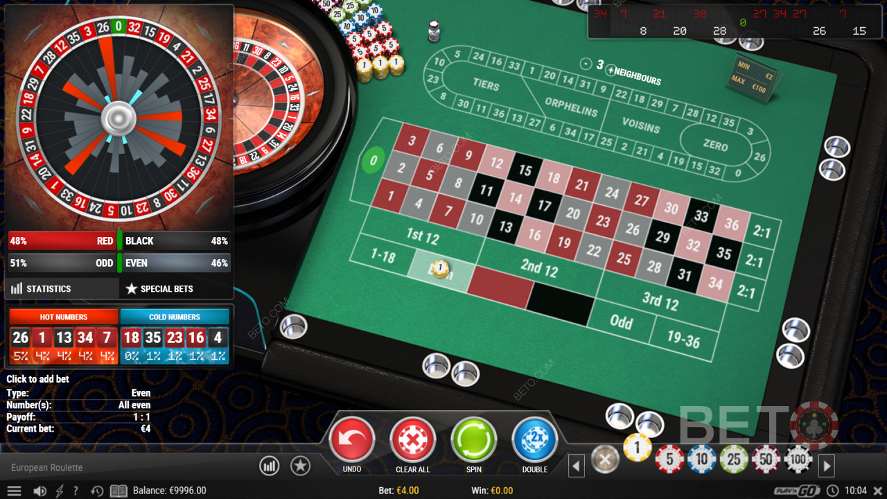 European Roulette Pro ক্যাসিনো গেমের পরিসংখ্যান দেখুন