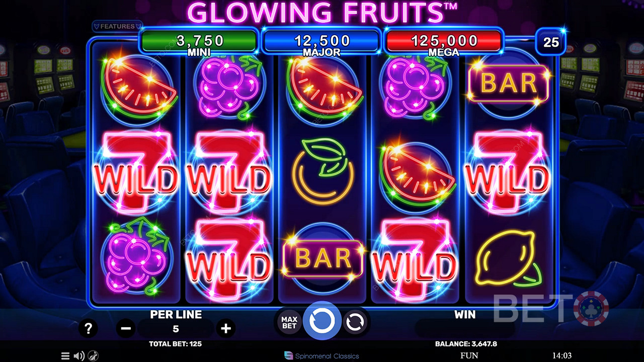 Glowing Fruits ফ্রি খেলুন