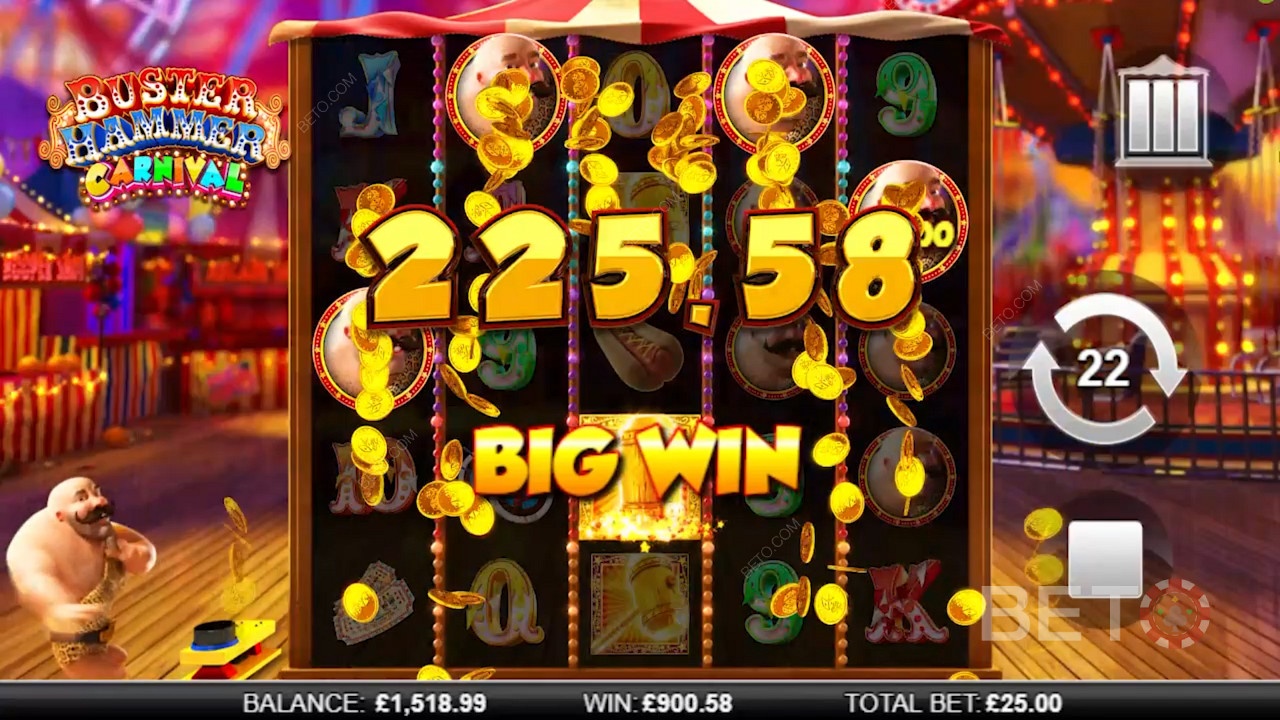 Buster Hammer Carnival ভিডিও স্লটে বড় জয় উপভোগ করুন