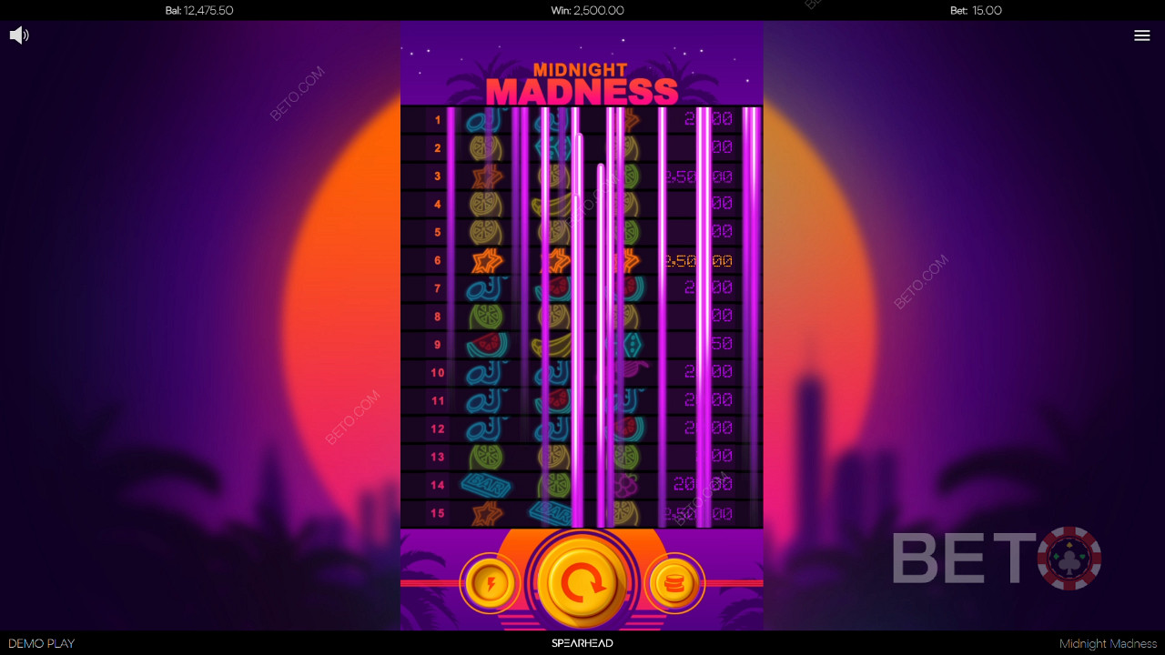 Midnight Madness চকচকে নিয়ন ভিজ্যুয়াল