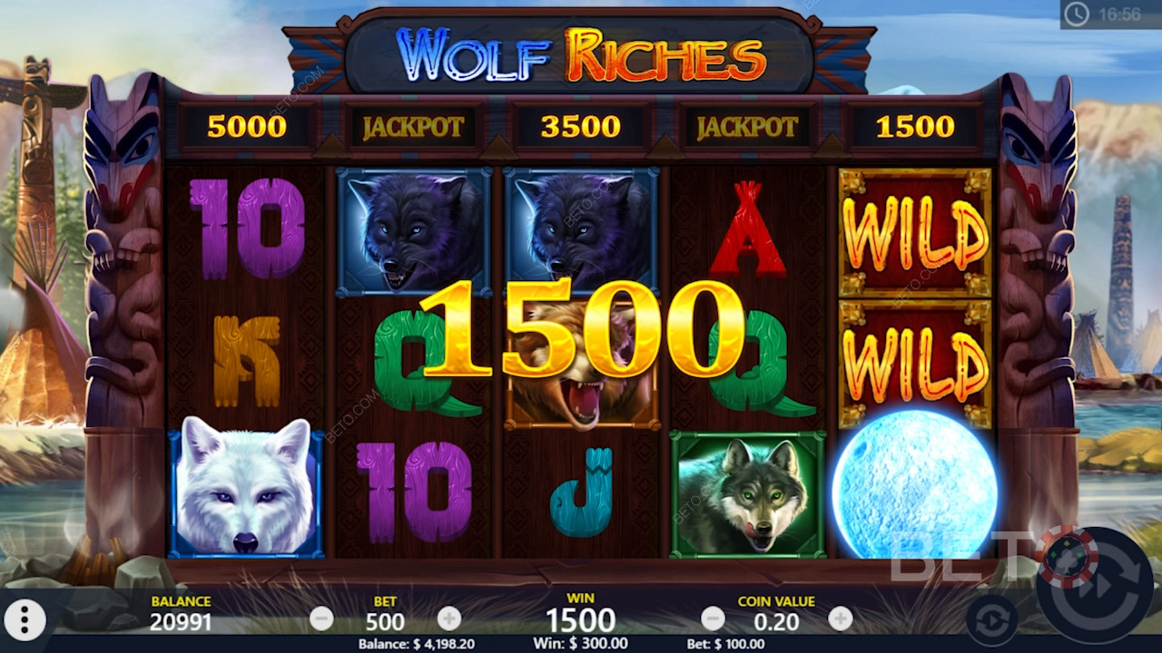 দুঃসাহসী স্লট মেশিন Wolf Riches