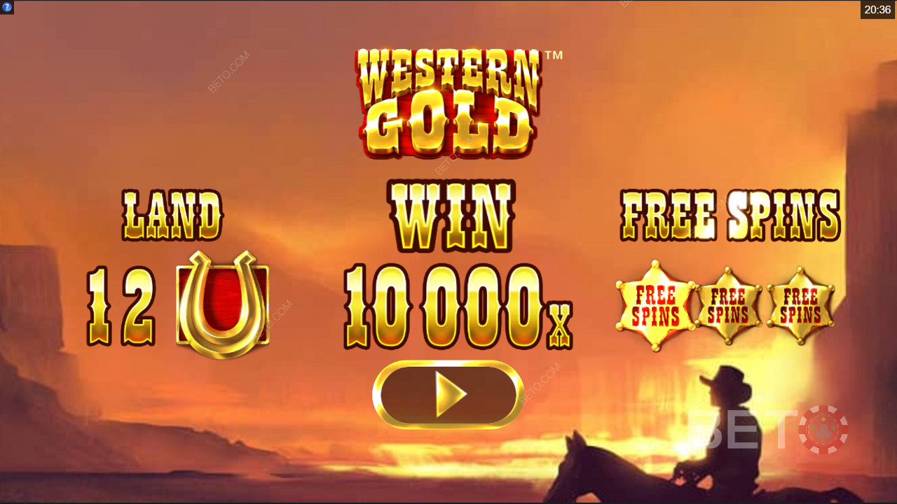 Western Gold ইন্ট্রো স্ক্রিন