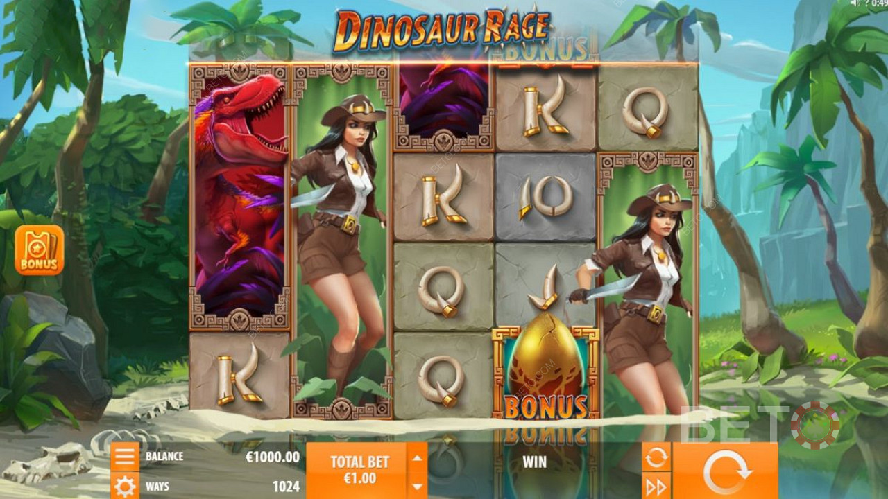 Dinosaur Rage 5x4 গ্রিড কাঠামো