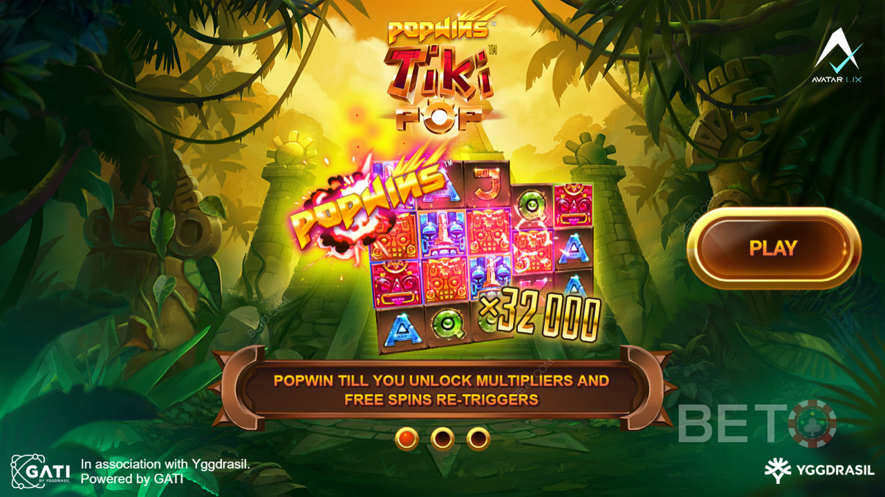PopWins পান এবং TikiPop স্লটে ফ্রি স্পিনগুলিতে গুণক বাড়ান