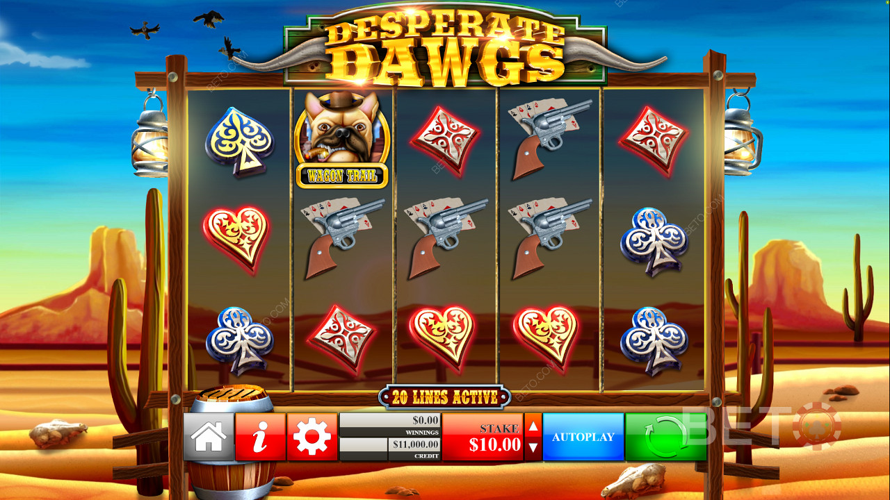 Desperate Dogs অনলাইন স্লটে একটি অনন্য থিম উপভোগ করুন
