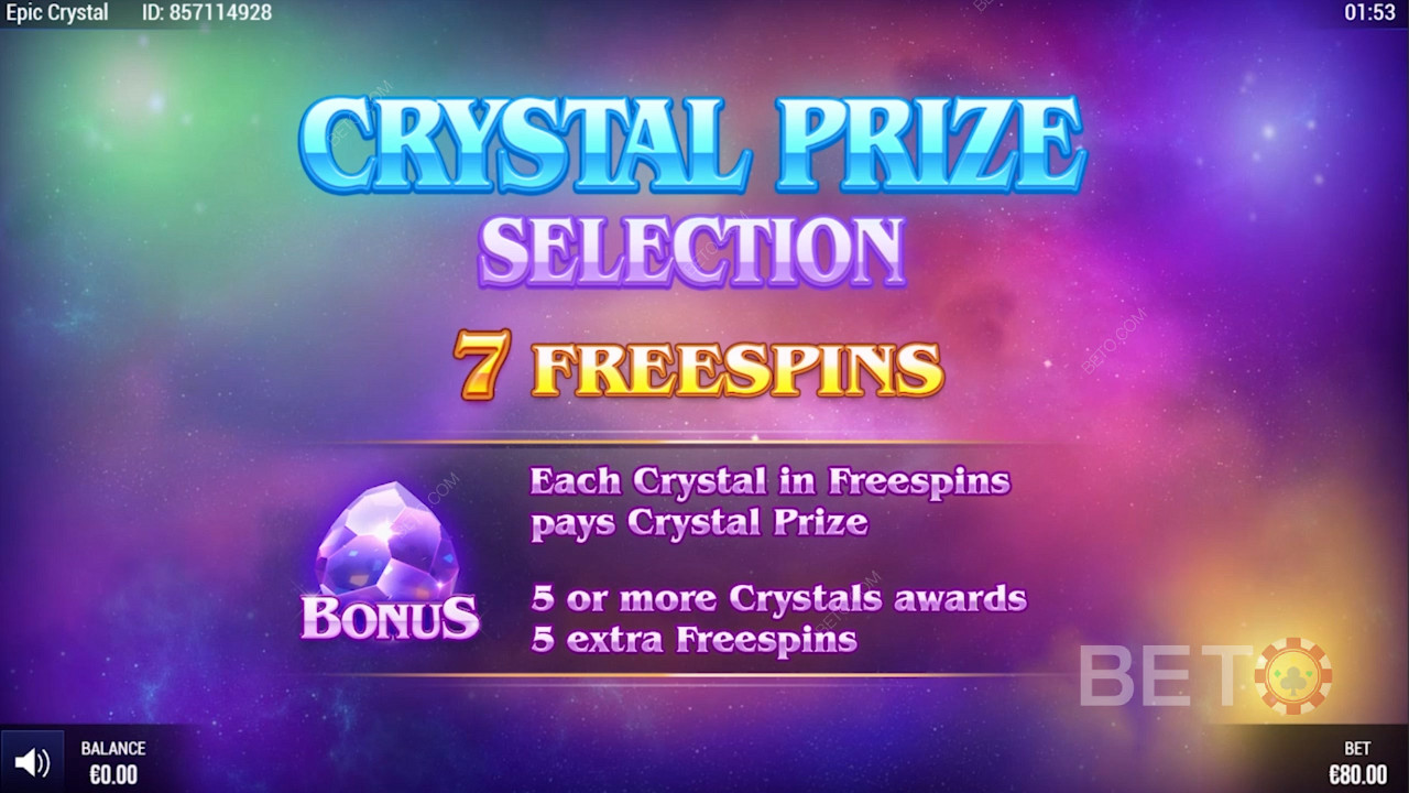 Epic Crystal বিশেষ ফ্রি স্পিন