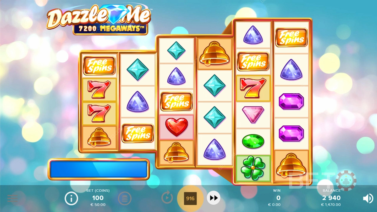 Dazzle Me Megaways এর সহজ নিয়ন্ত্রণ বিন্যাস