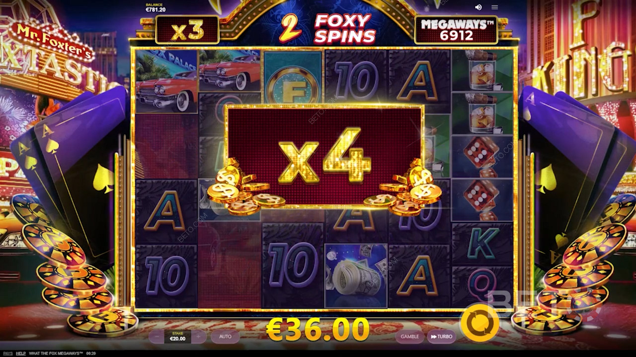 What The Fox Megaways এ একটি 4x কম্বো জেতা৷