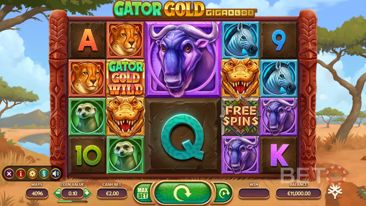 Gator Gold Gigablox কার্টুনিশ গ্রাফিক্স
