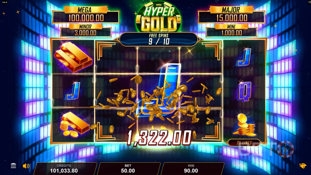 ডলার স্বাক্ষরিত প্রতীক Hyper Gold সবচেয়ে বেশি অর্থপ্রদানকারী প্রতীকগুলির মধ্যে একটি