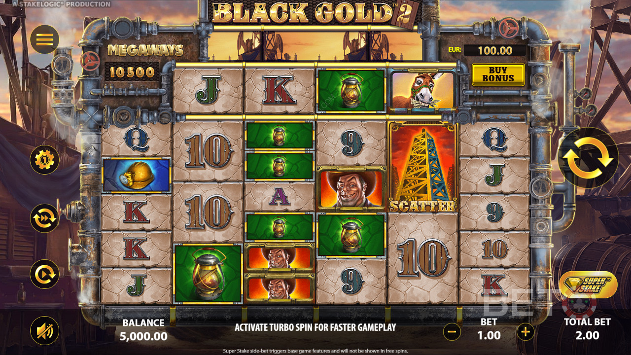 Stakelogic থেকে Black Gold 2 Megaways - 117,649 পর্যন্ত পেলাইনগুলির সাথে খেলুন