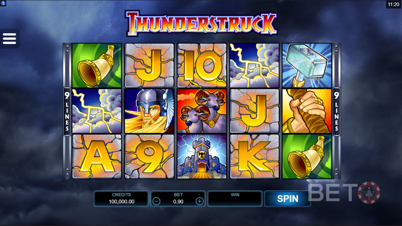 Thunderstruck ন্যূনতম নিয়ন্ত্রণ বিন্যাস