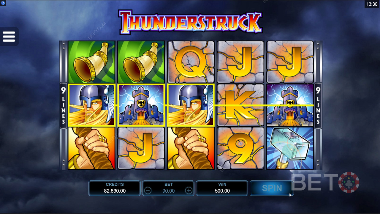 Thunderstruck আকর্ষণীয় বৈশিষ্ট্য এবং রং