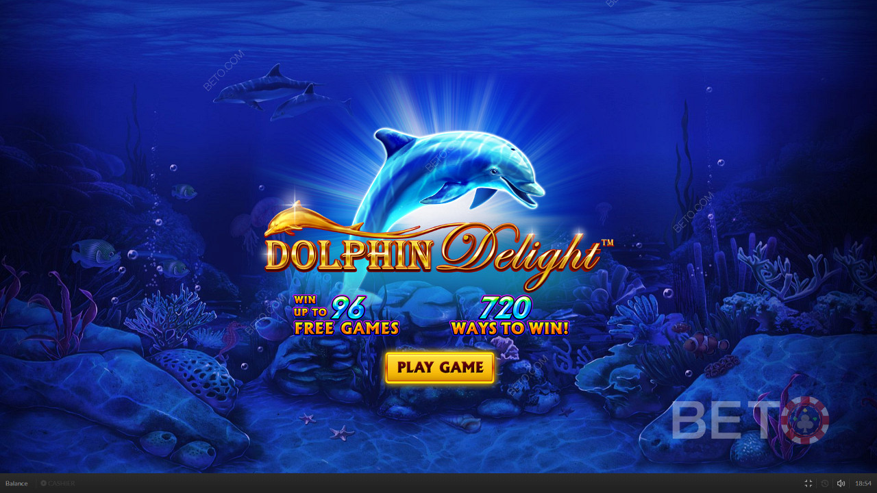 আপনি যখন Dolphin Delight চালু করেন তখন একটি সুন্দর ডলফিন আপনাকে স্বাগত জানায়