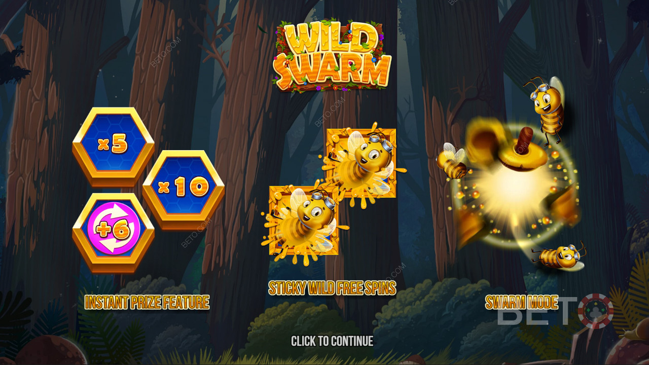 Wild Swarm অনলাইন স্লটে শক্তিশালী বোনাস বৈশিষ্ট্য উপভোগ করুন