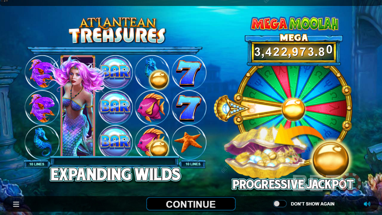 Neon Valley Studios দ্বারা Atlantean Treasures Mega Moolah এ গভীর সমাহিত ধন জিতুন