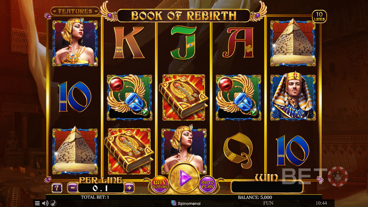Book Of Rebirth এর সোনালী রঙের স্কিম