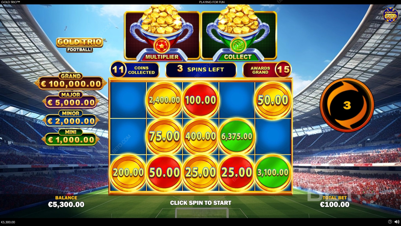 Playtech গোল্ড ট্রিও কীভাবে খেলবেন: ফুটবল!