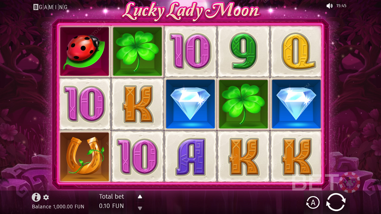 সমস্ত হীরা অন্বেষণ করুন এবং Lucky Lady Moon প্রচুর পরিমাণে জিতে নিন