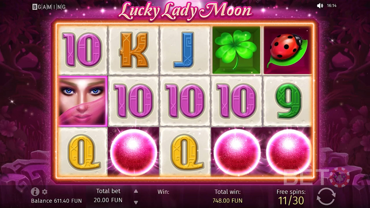 Lucky Lady Moon স্লটটি বেশিরভাগ নতুনদের জন্য সহজ এবং বোঝা সহজ
