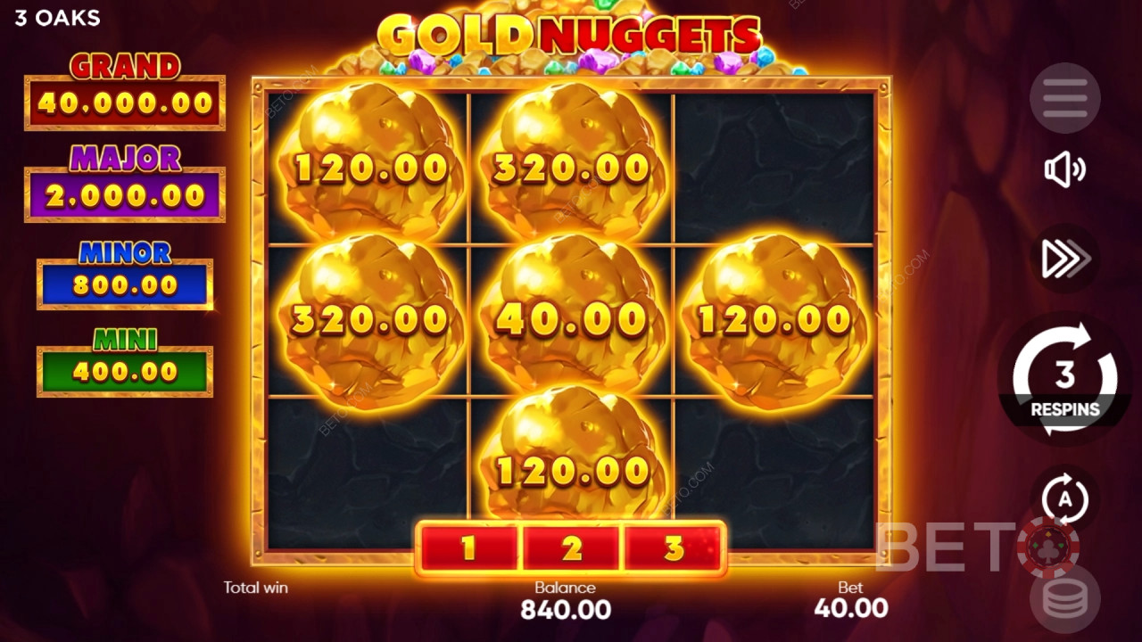 Gold Nuggets (3 Oaks) ফ্রি খেলুন