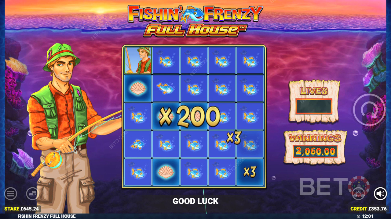 Fishin' Frenzy Full House ফ্রি খেলুন