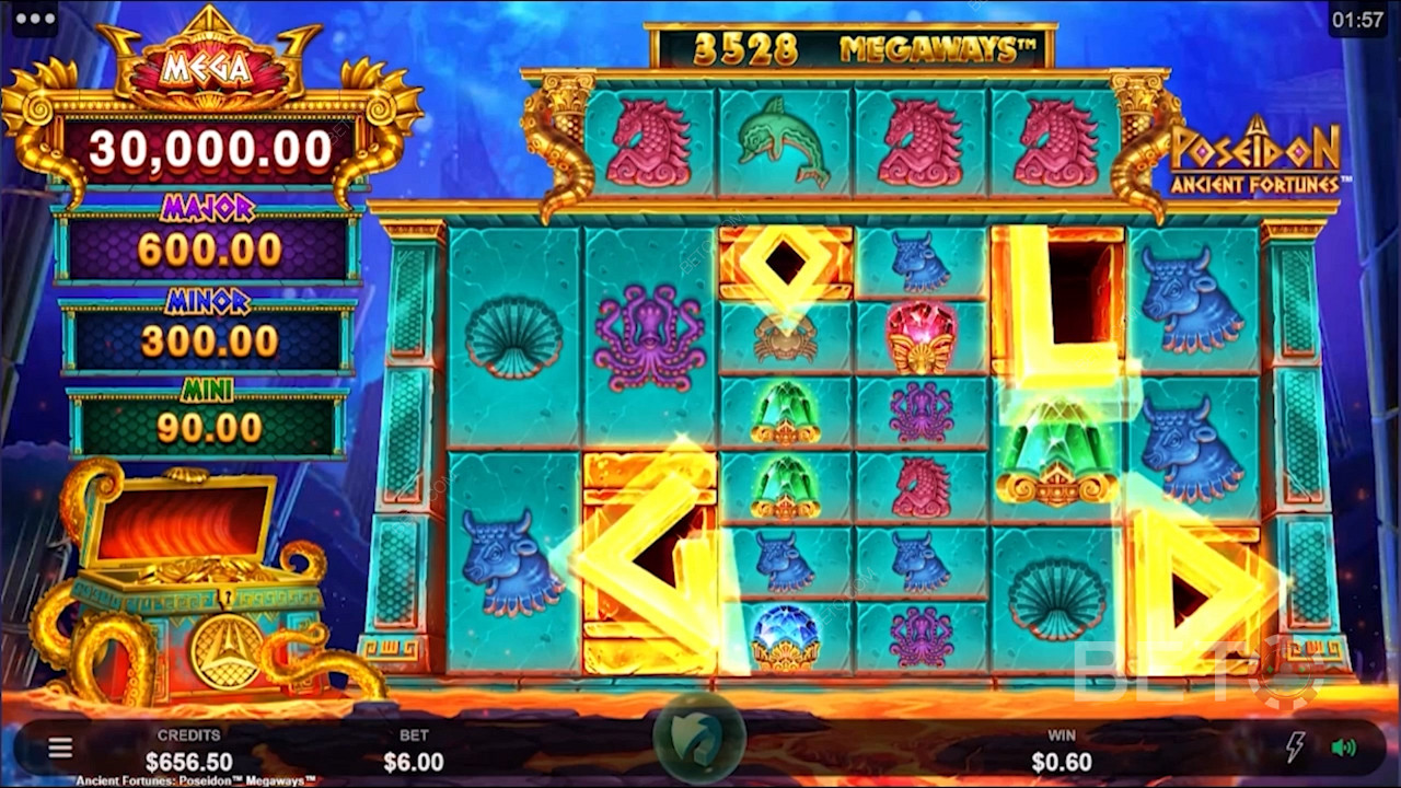 Ancient Fortunes Poseidon Megaways ফ্রি খেলুন