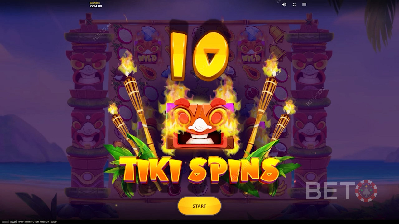 Tiki Fruits Totem Frenzy স্লটে 10 থেকে 15 ফ্রি স্পিন উপভোগ করুন