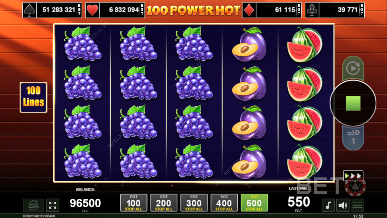 100 Power Hot ফ্রি খেলুন