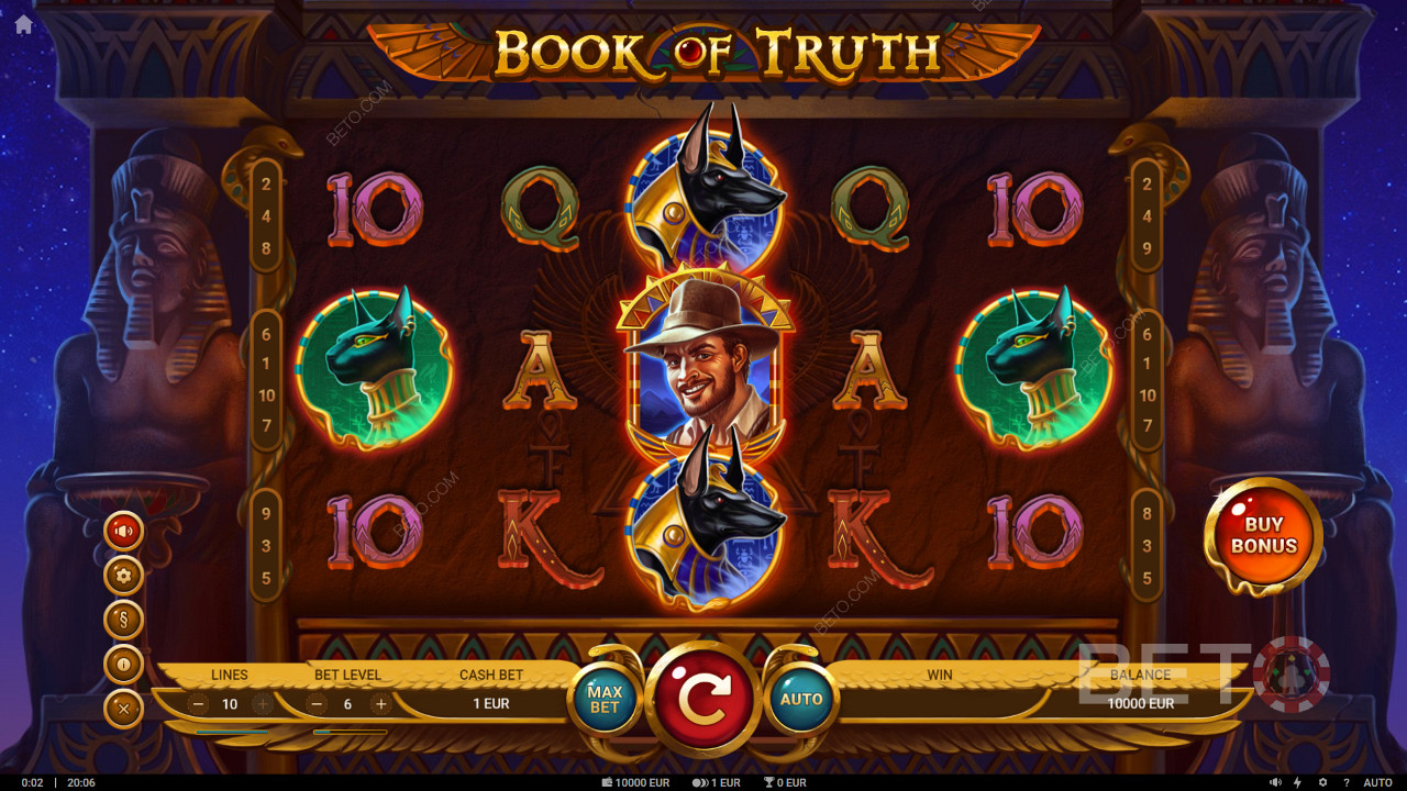 Book of Truth ভিডিও স্লট প্রসারিত প্রতীক সহ দুই ধরনের ফ্রি স্পিন