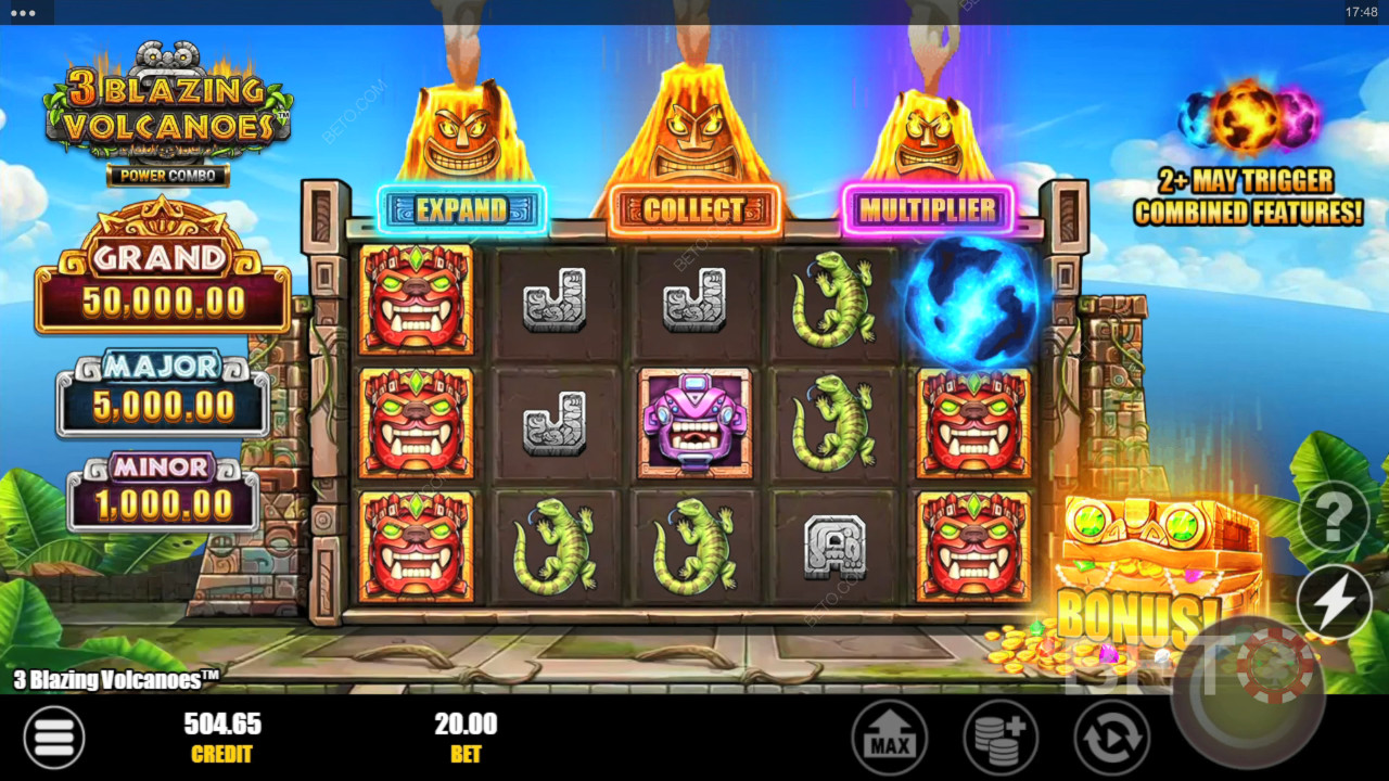 3 Blazing Volcanoes Power Combo ফ্রি খেলুন