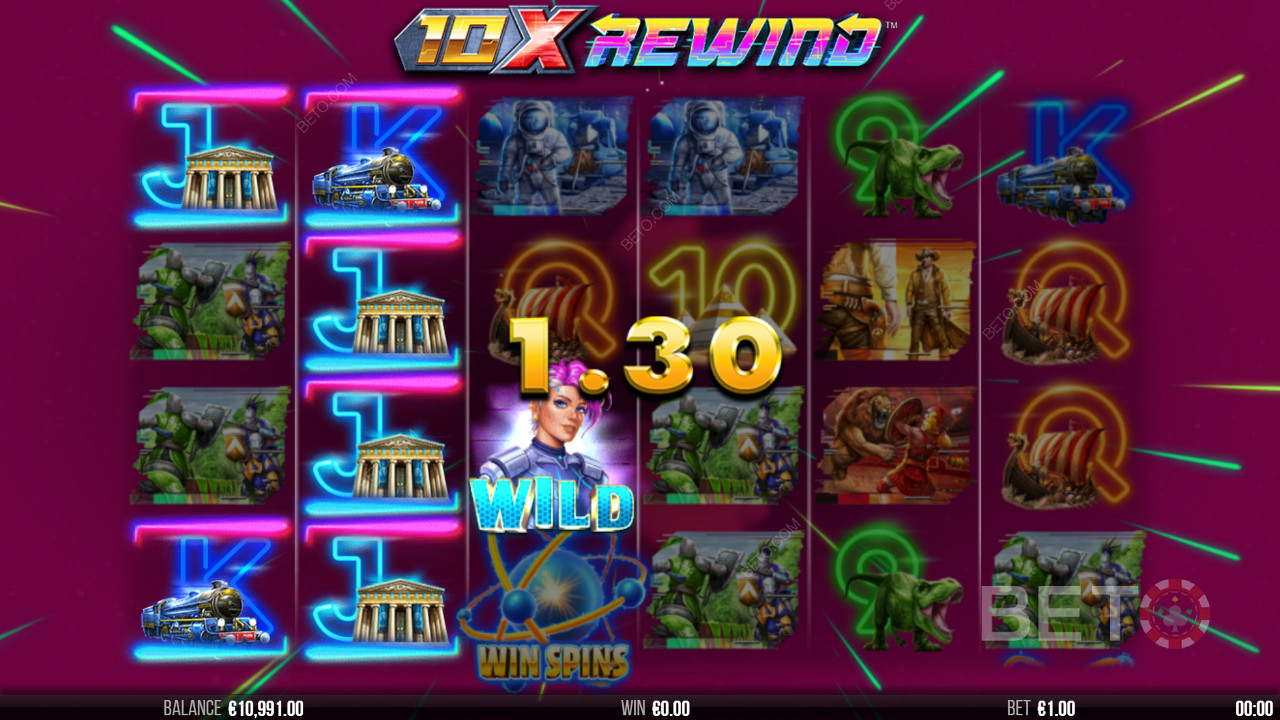 10x Rewind নিওন-থিমযুক্ত ভিজ্যুয়াল