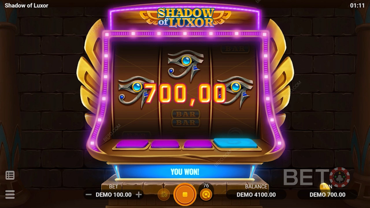 প্রাচীন সভ্যতার সাথে Shadow of Luxor অনন্য গ্রিড ডিজাইন
