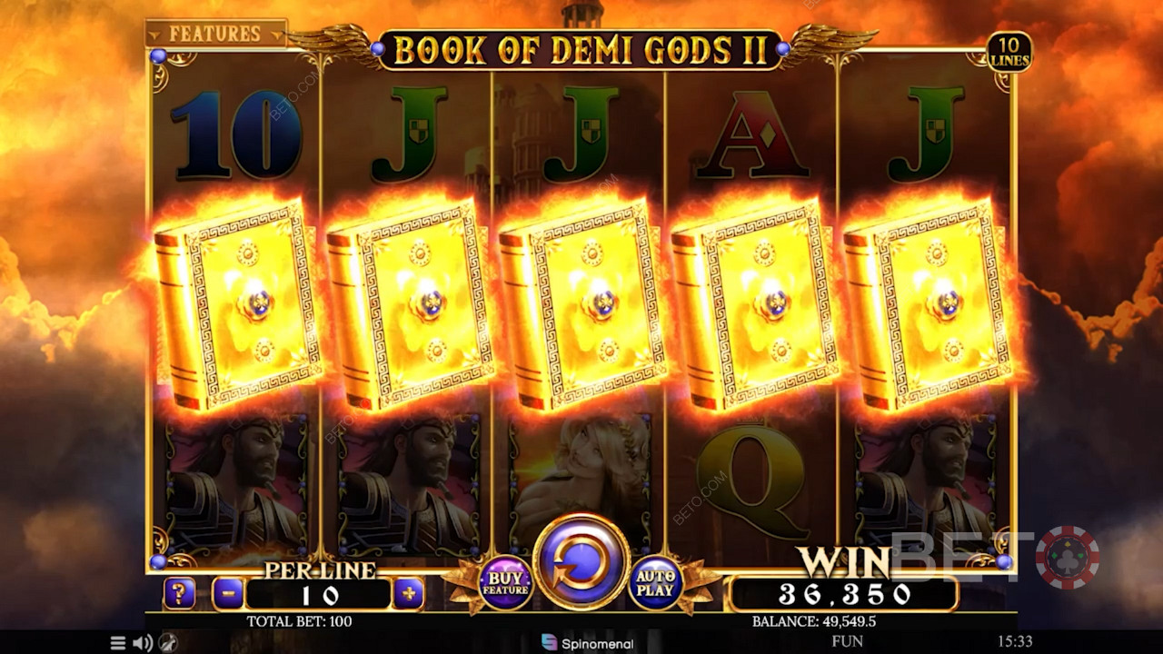 Book Of Demi Gods 2 এ একটি পুরস্কৃত কম্বো ল্যান্ডিং