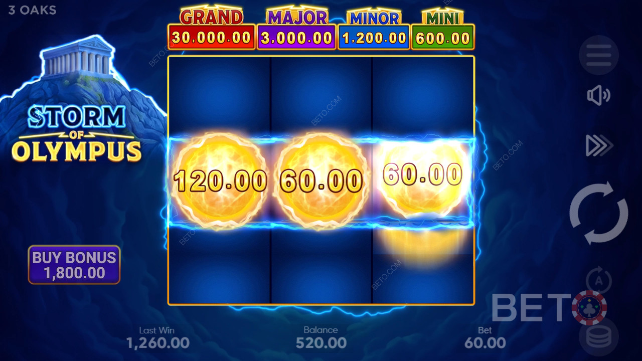 BETO Slots-এর Storm of Olympus রিভিউ